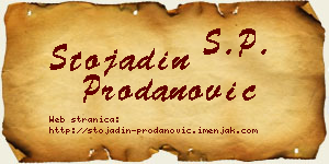 Stojadin Prodanović vizit kartica